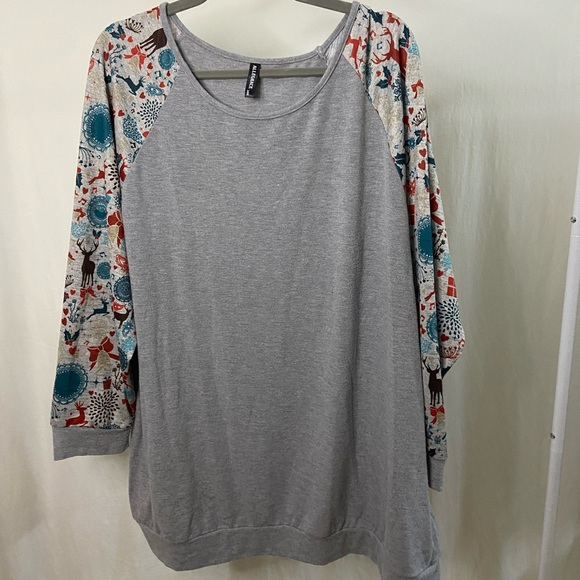 Allegrace Womens Plus Size Sweater Christmas Lightweight Pullover Tunic 24W - Picture 1 of 12